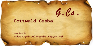 Gottwald Csaba névjegykártya