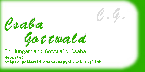 csaba gottwald business card